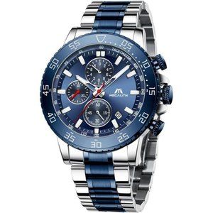Mens Watches StainlessSteel Waterproof Analog Quartz WristWatch Fashion Business